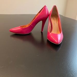 BCBG Pink Patent Leather Pumps